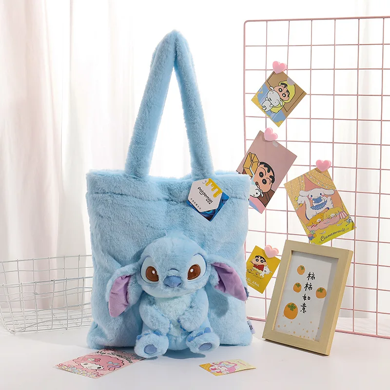 20cm Stitch Cartoon Cute Plush Backpack Kawaii Stitch Toy Children's School  Bag 