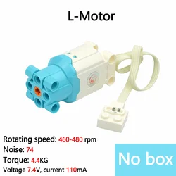 Enhanced Power Function Servo Motor & IR Remote Control Set for Building Blocks - MOC Technical Brick Parts (L - Motor - Blue)