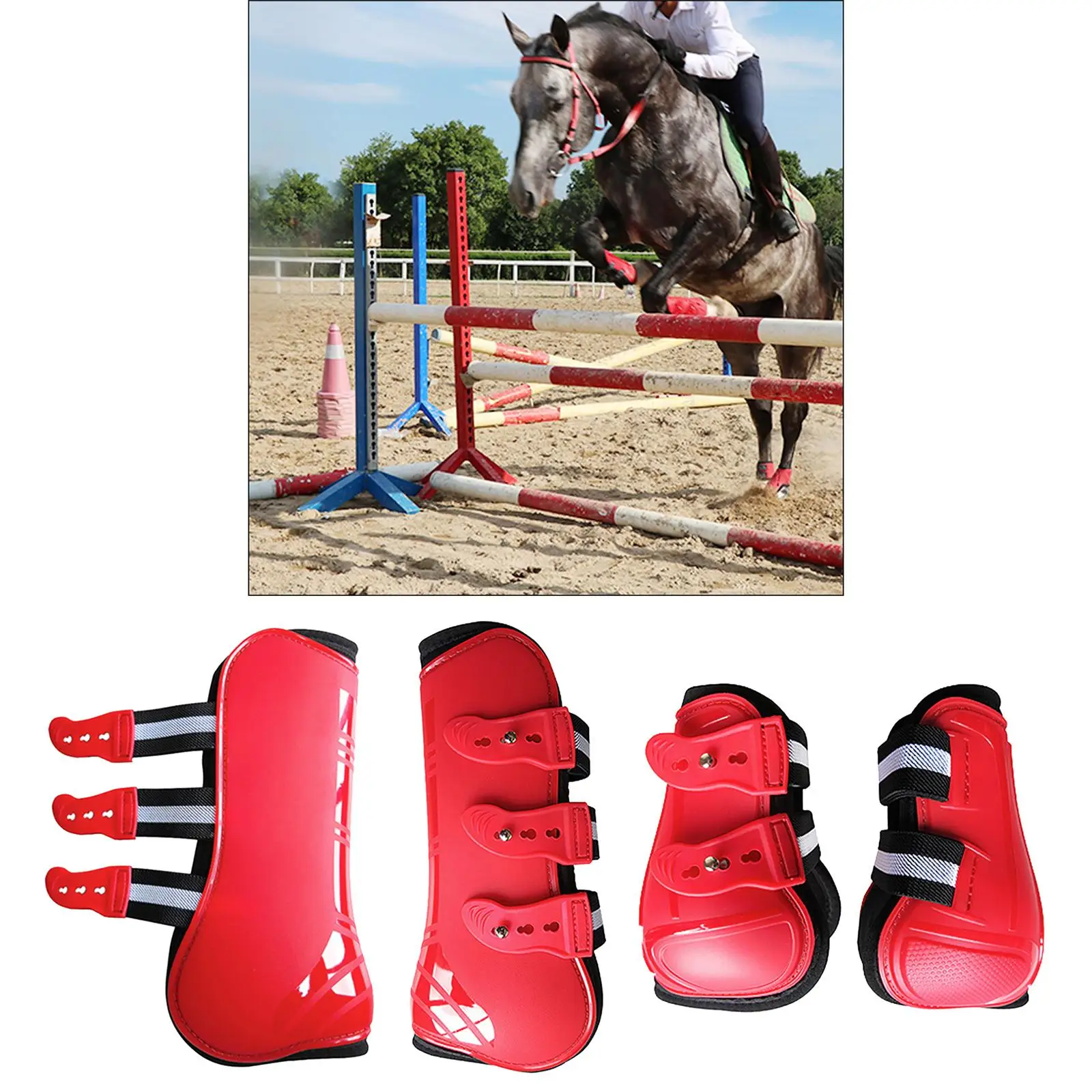 Bottes Tendons Cheval Avant Ouvert Bottes De Protection Ouvertes Pour