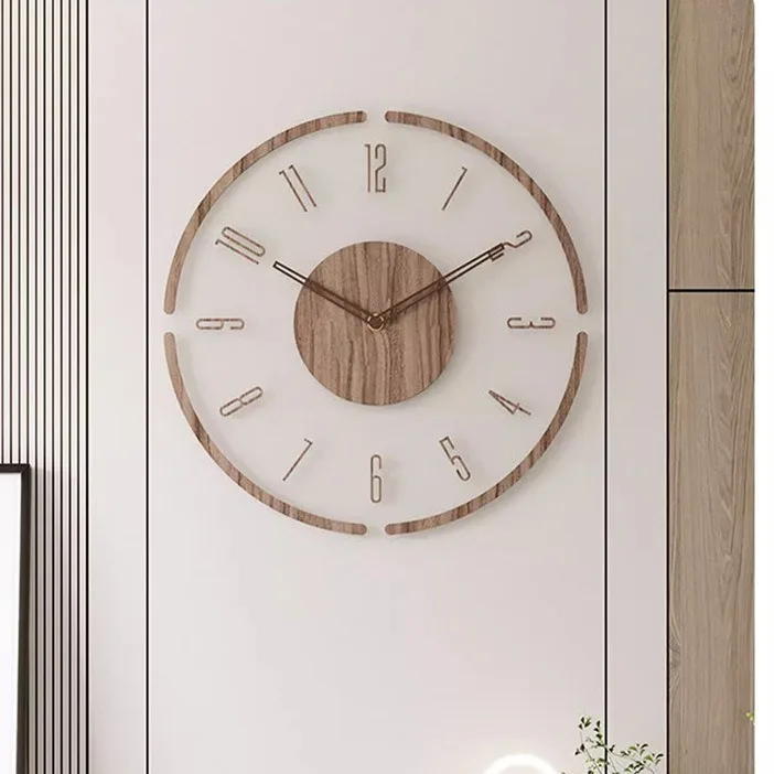 Creative transparent floating digital wall clock modern home decoration wall clock background