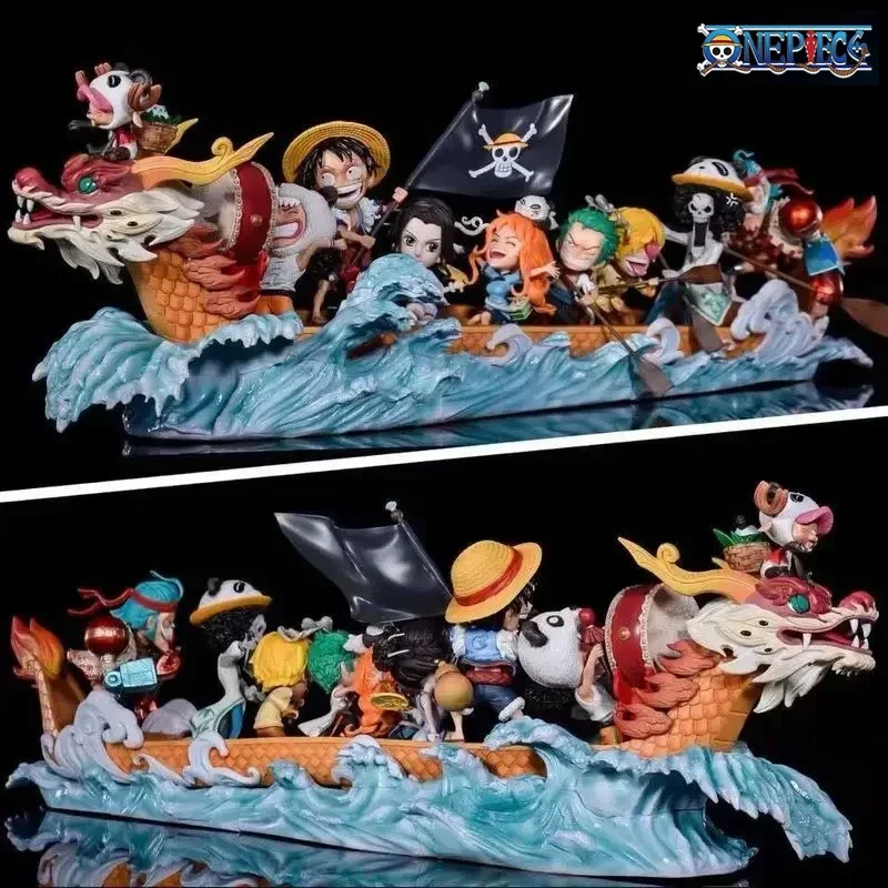 

One Piece Figure Straw Hat Group Dragon Boat Action Figures Luffy Nami Zoro Sanji Brook Robin Usopp Chopper Franky Model Toy