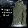 Men's Tactical Jackets Warm Soft Shell Hooded Coat Combat Suits Hiking Camping Climbing Pants Men Hunting Clothes Wear-resisting 2