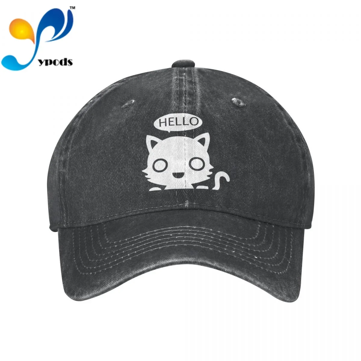 

Cute Cat Hello Printed Cotton Cap For Men Women Gorras Snapback Caps Baseball Caps Casquette Dad Hat