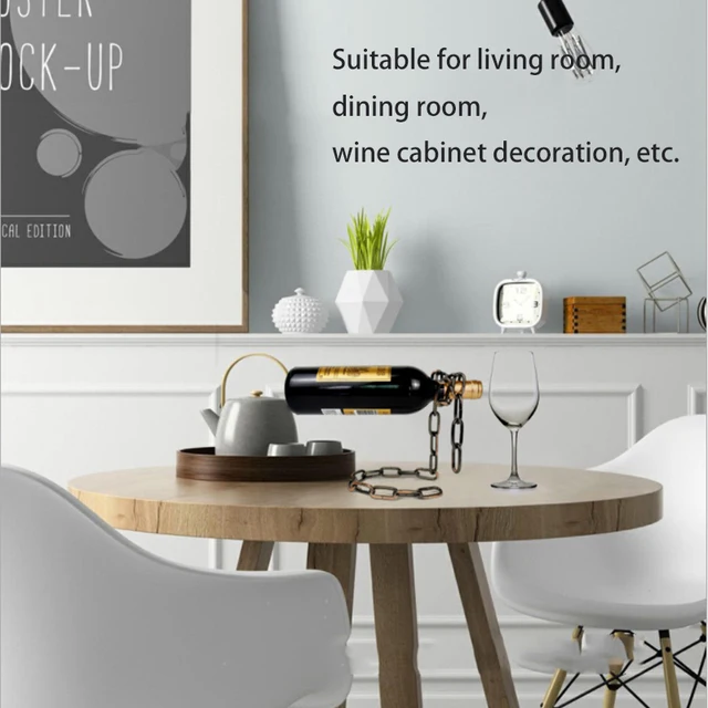 Retro Magic Metal Borospohár Polc Európai Függő Felfüggesztési Lánc Étterem Bár Állvány Tartójelző Otthoni Dekoráció - Image 3