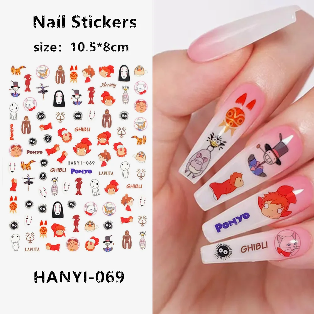 Nail Stickers HANYI series Cartoon 3D Back glue Self-adhesive Nail art