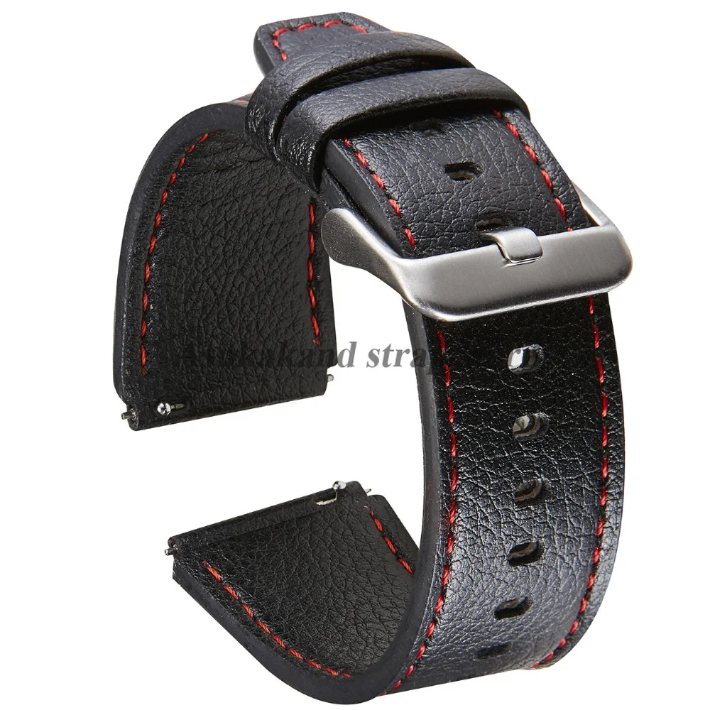 Premium Leather Strap 22mm Band - Elegant Replacement Bracelet