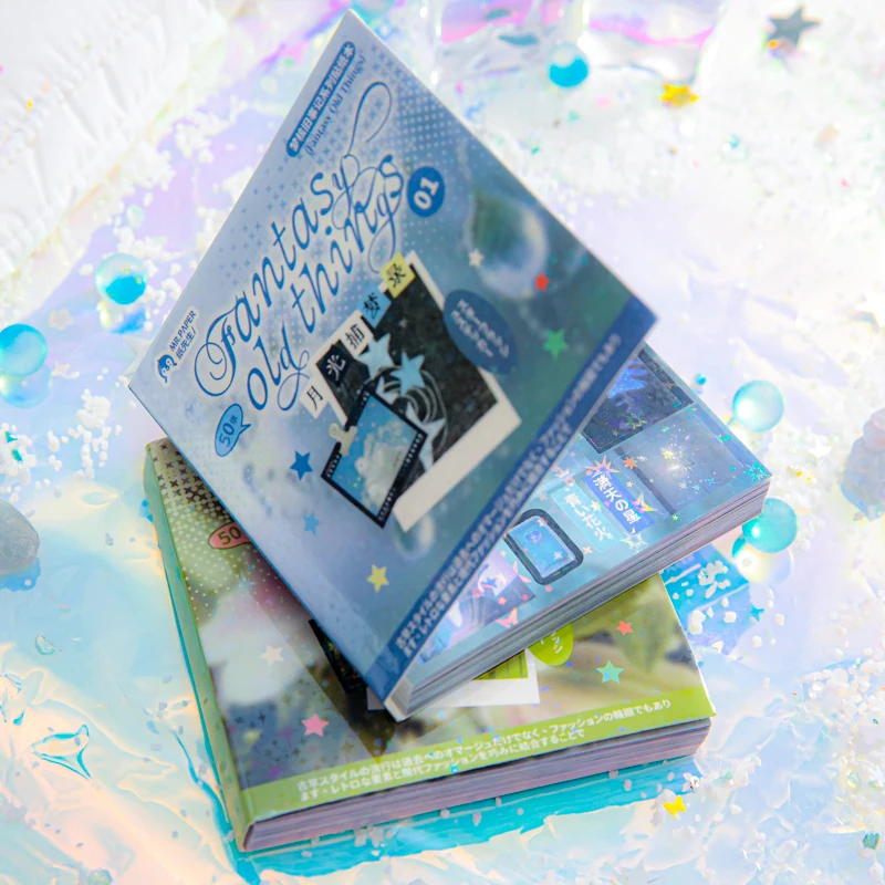 50 개/책 새로운 귀여운 일본 드림 코어 시리즈 스티커 전화 카메라 저널 엽서 DIY 콜라주 Kawaii 장식 스티커