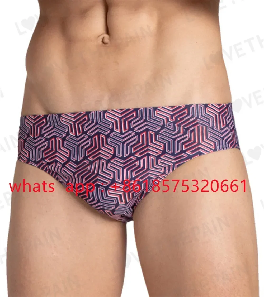 Men's Triangular Jammers Summer Trunks Professional Swim Surf Shorts Beach Trunks UV Surfing Swimming Gym Tights Swimsuit