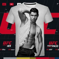 Cristiano Ronaldo Zomer Mode Nieuwe T-Shirt Voetbal Ster Casual Ronde Hals Heren 3d Print Cool Korte Mouw Hiphop T-Shirt 1