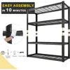 40" W Garage Shelving 2240 LBS Storage Shelves Heavy Duty Shelving 4-Tier Adjustable Metal Shelves for Garage Shelves Rack 6