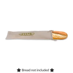 Eco - Friendly Reusable Linen Bread Storage Bag with Drawstring Closure (67x15cm)