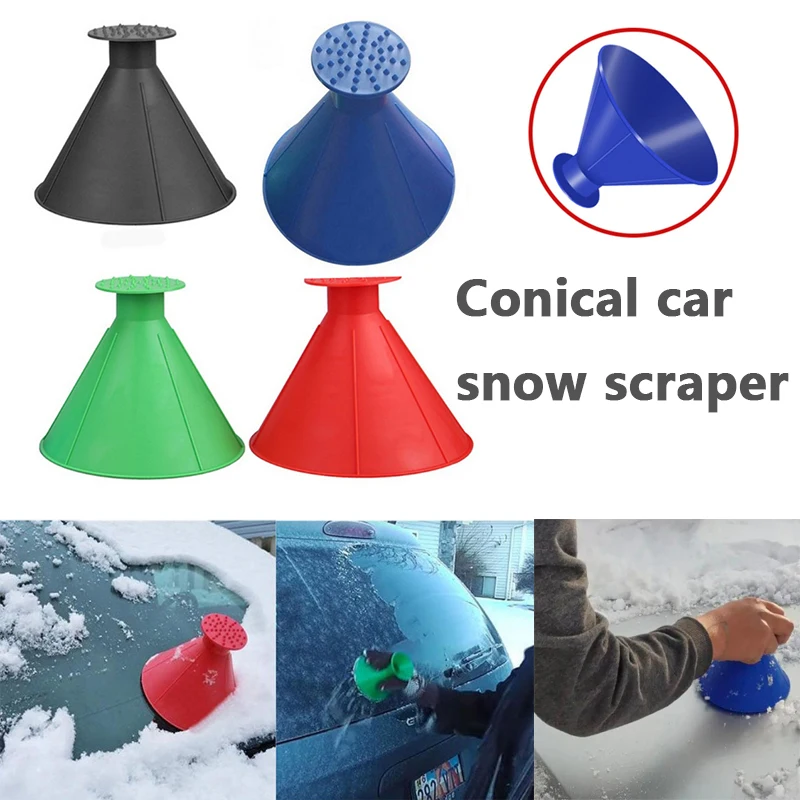 Conical Funnel Snow Shovel Car Round Plastic Snow Shovel Car Snow Scraper  Shovel Ice Scraper Multifunctional Car Snow Remover - AliExpress