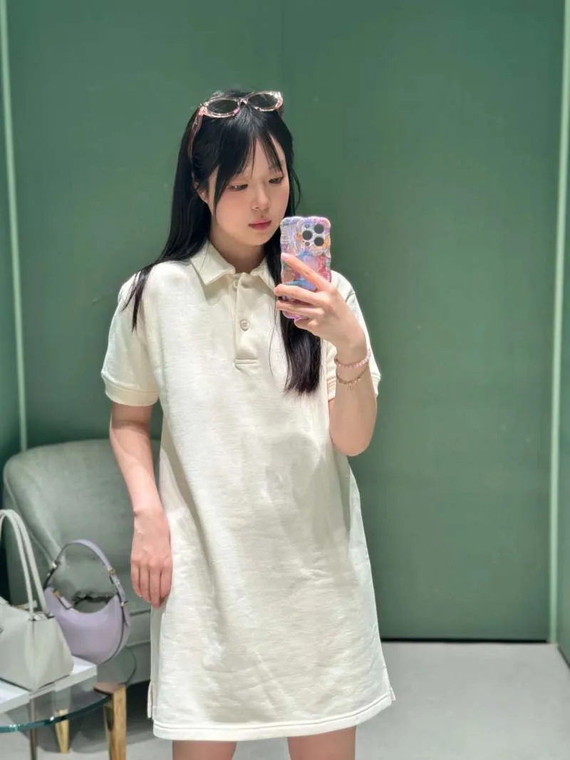 

Academy Korean style girl style fashion casual trend temperament versatile age reducing lapel short sleeved dress