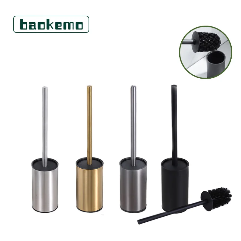Modern Stainless Steel Toilet Brush Set Detachable Bathroom Bowl Brush toilet brush set