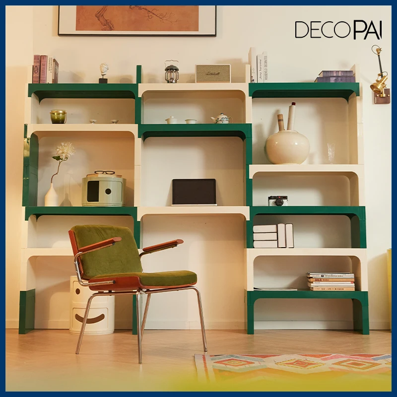 DECOPAI,Nordic modern multi-function storage free combination bookshelf side table and shelf for living study shower room divide