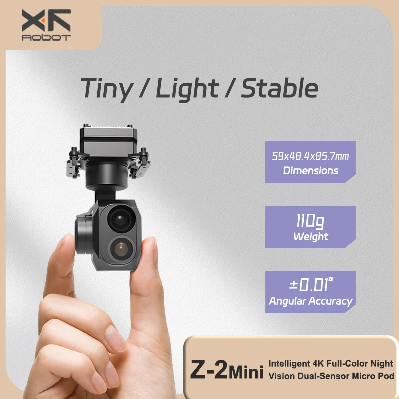 XF-Z-2Mini 3-Axis gimbal Intelligent 4K Full-Color Night Vision Dual-Sensor Micro Pod Infrared Gimbal camera