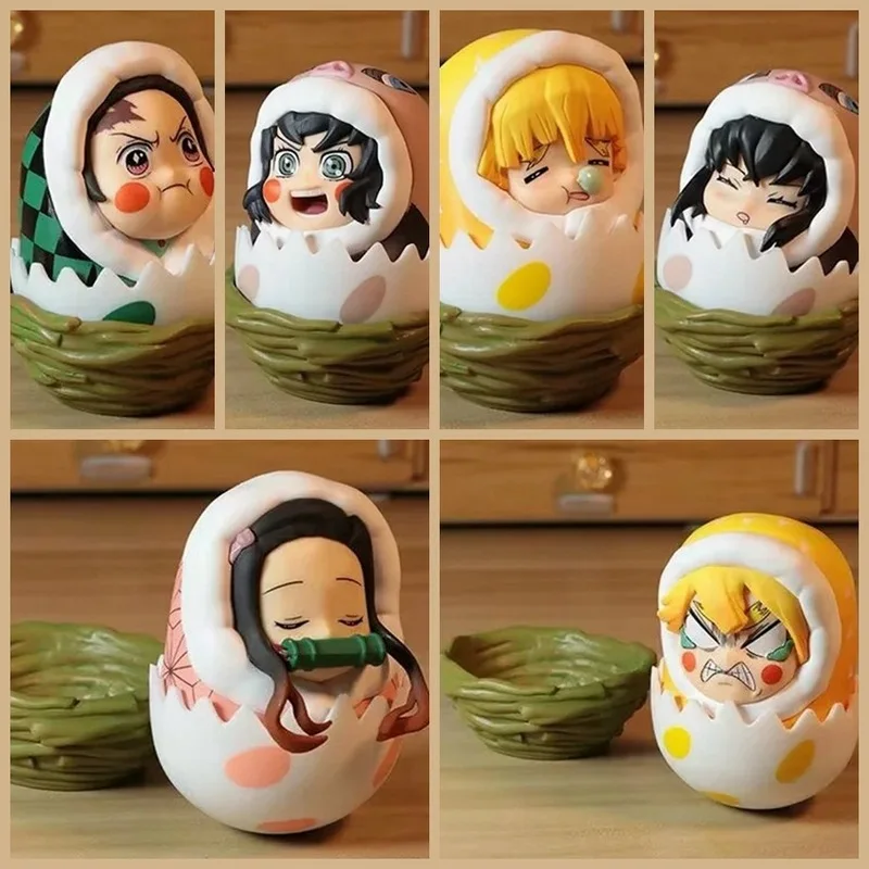 Anime Demon Layer Figure Kamado Tanjirou Nezuko Agatsuma Zenitsu Hashibira Inosuke Model Dolls Pvc Action Figure Tulip Toy Doll