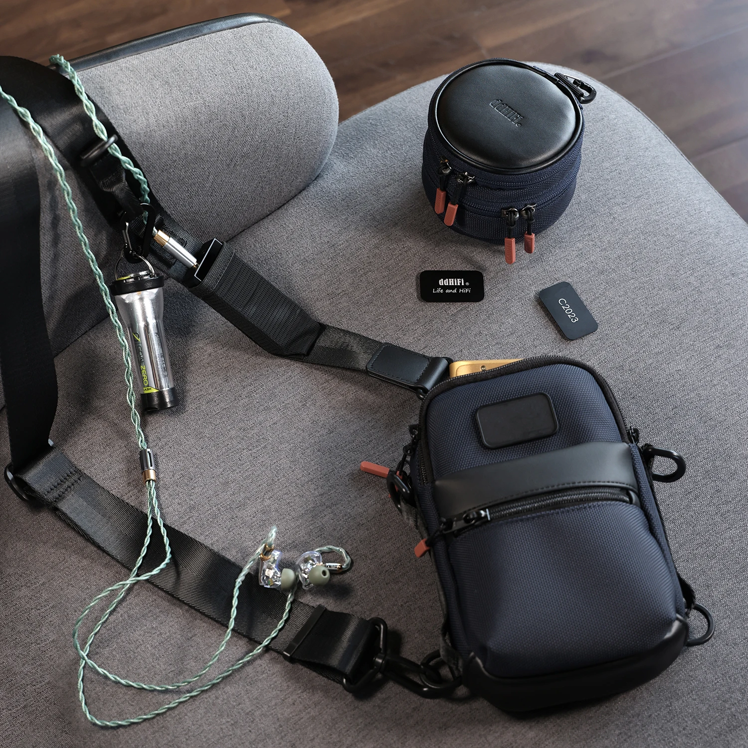 Ddhifi C2023 Case de Transporte de Alta Fidelidade Tudo-em-um Multifuncional Mochila para Dap Dac Bluetooth Amp e Iems Fone de Ouvido Bolsa - Image 3