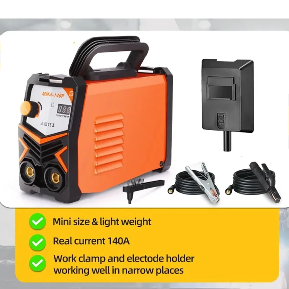 MMA-140 Inverter Arc Electric Welding Machine 220V MMA Welder for DIY Welding Working and Electric Working With Tools Storage Bo
