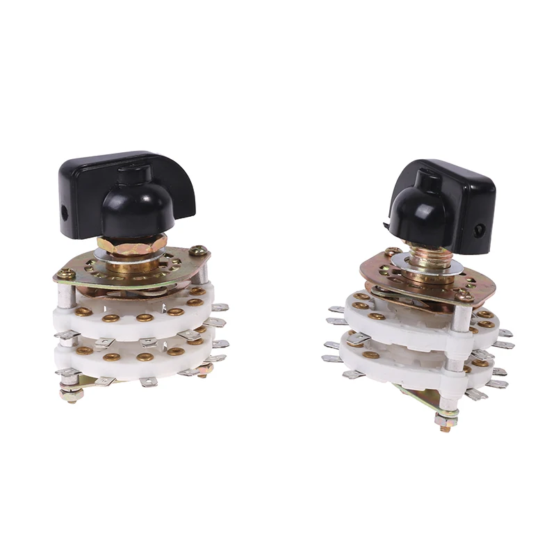 1PC KCZ 2 Pole 6/7/8/9/10/11 4 Pole 3/5 Position With Channel Rotary Switch Selector With Cap Rotary Switch Selector