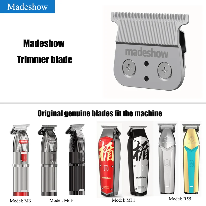 Madeshow Hair Clipper FADE Carbon Steel Blade M5/M5F/M6/M10+/M11/R55/R66 Original Knife Trimmer Repair Replacement Accessories 4