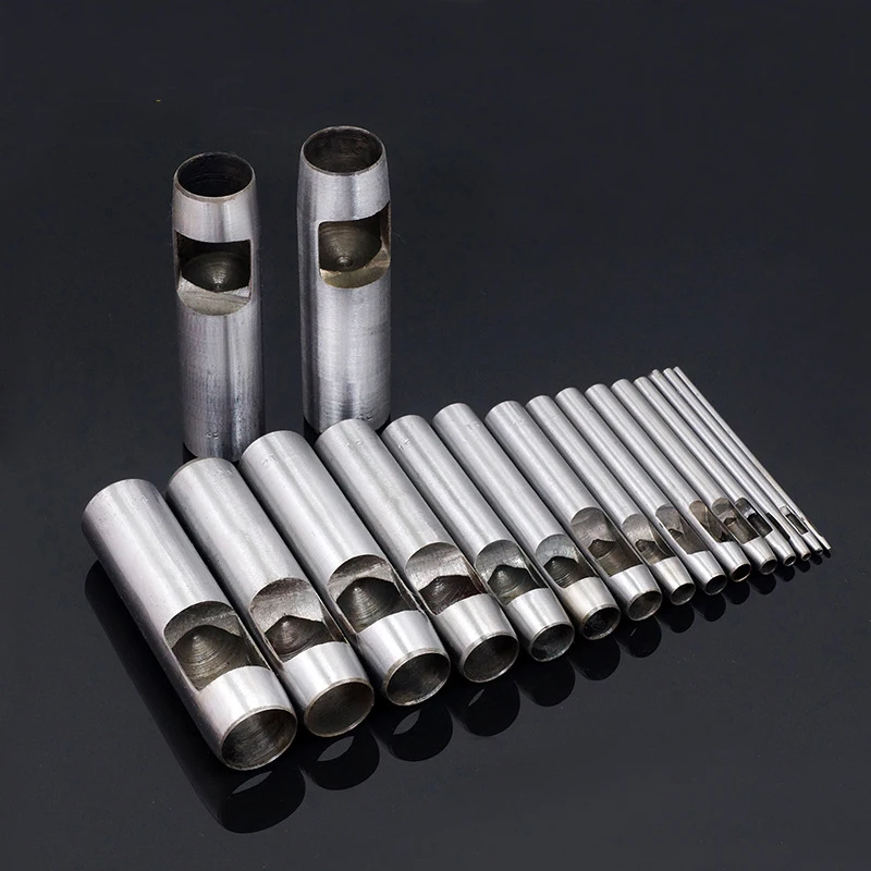 45# Steel Hole Punch Tool Snap Button Rivets Punch Setter Hand Tool Steel Spike Studs 1piece Leather Craft Garment Shoes leather punch tool