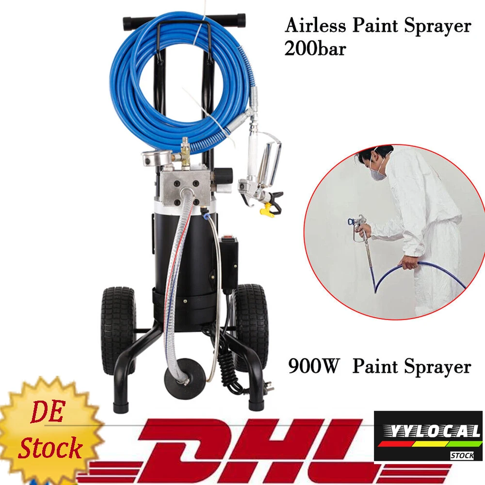 Dispositivo Spritz A Colori Airless Ad Alta Efficienza Da 900W Fai Da Te 3.8 L/Min Macchina Per Verniciatura A Pistola A Spruzzo 220V Con Tubi Da 15M