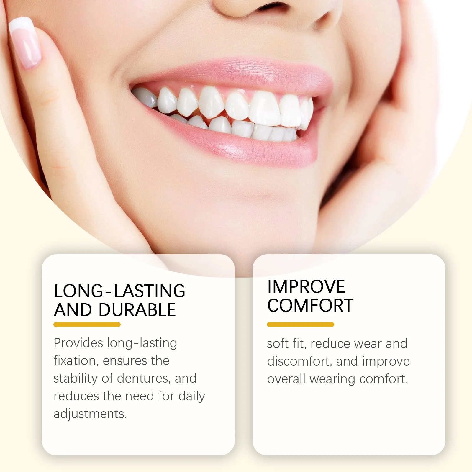 Thermoplastic Comfort Denture Adhesives Glue Teeth Care Denture Silicone Reline Kit Adhesive Cushion Friction Fixed Dentures