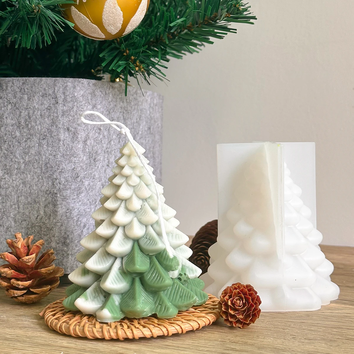 3D Christmas Tree Silicone Mold for Crafts