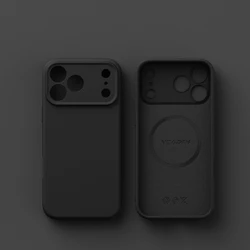 Premium Liquid Silicone Magnetic Case with Matte Finish and Magsafe Compatibility - 15Promax (Black)