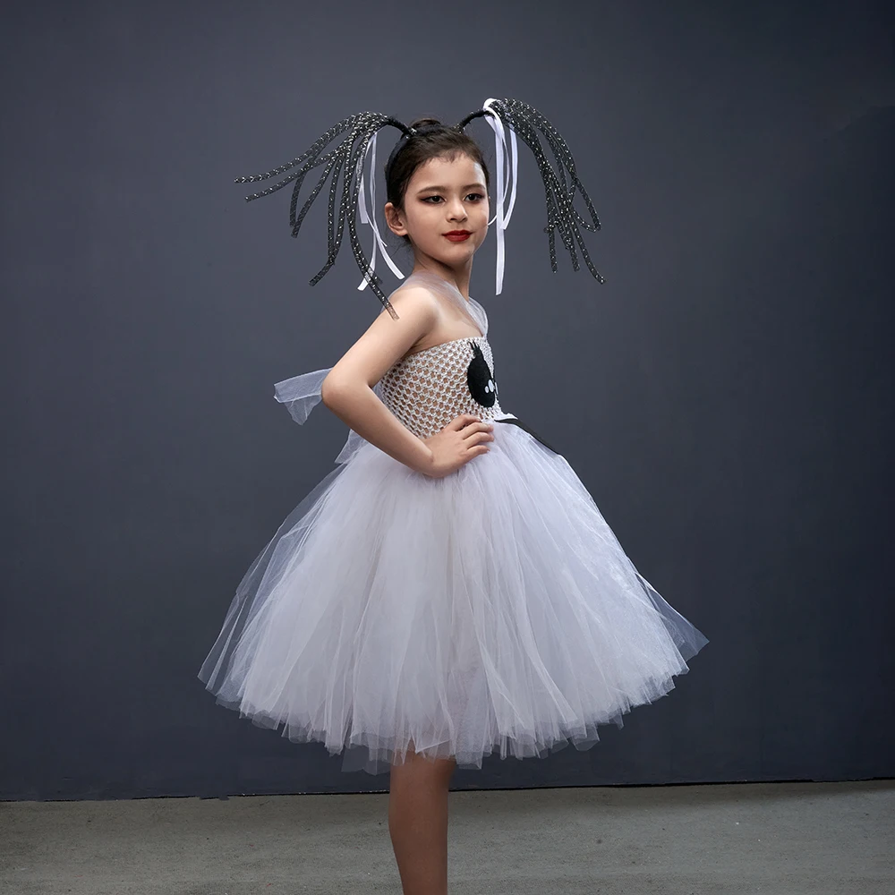 Spooky Ghost Tutu Dress for Baby Girls Halloween Costumes Kids