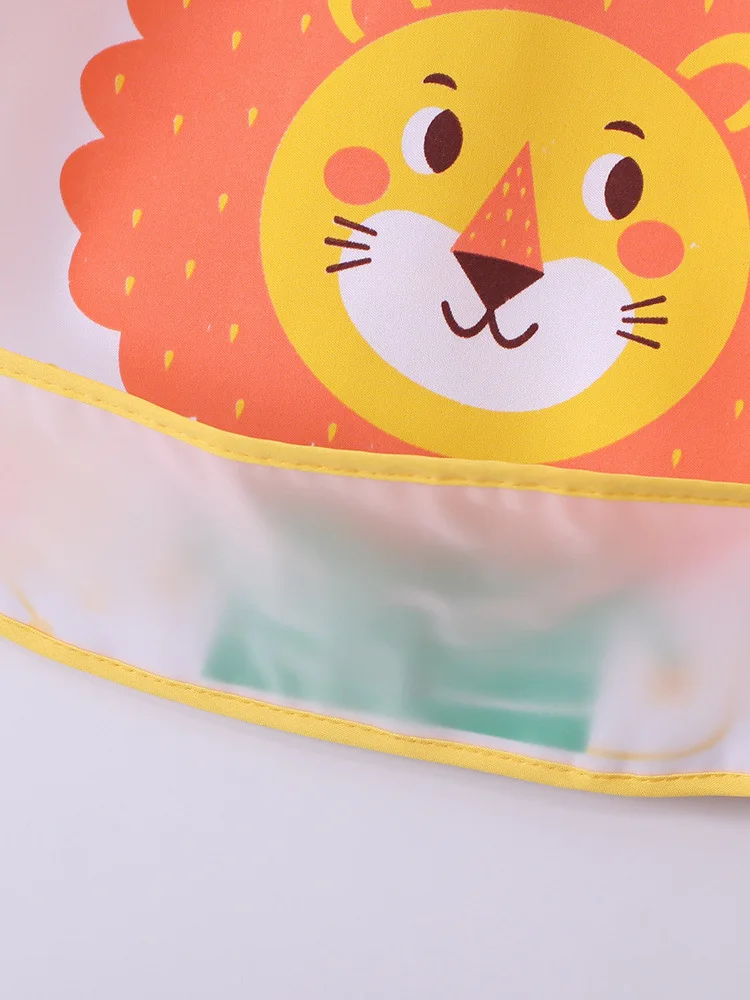 1pcs Bibs for Baby, Cute Cartoon Waterproof Drool Bibs, Soft Absorbent Infant Feeding Bib, Adjustable Toddler Eating Smock