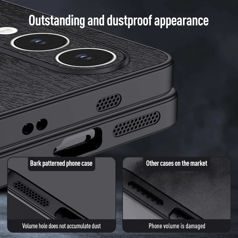 Luxury Wood Pattern Tree Texture Back Cover - Premium PC+TPU Protection Case