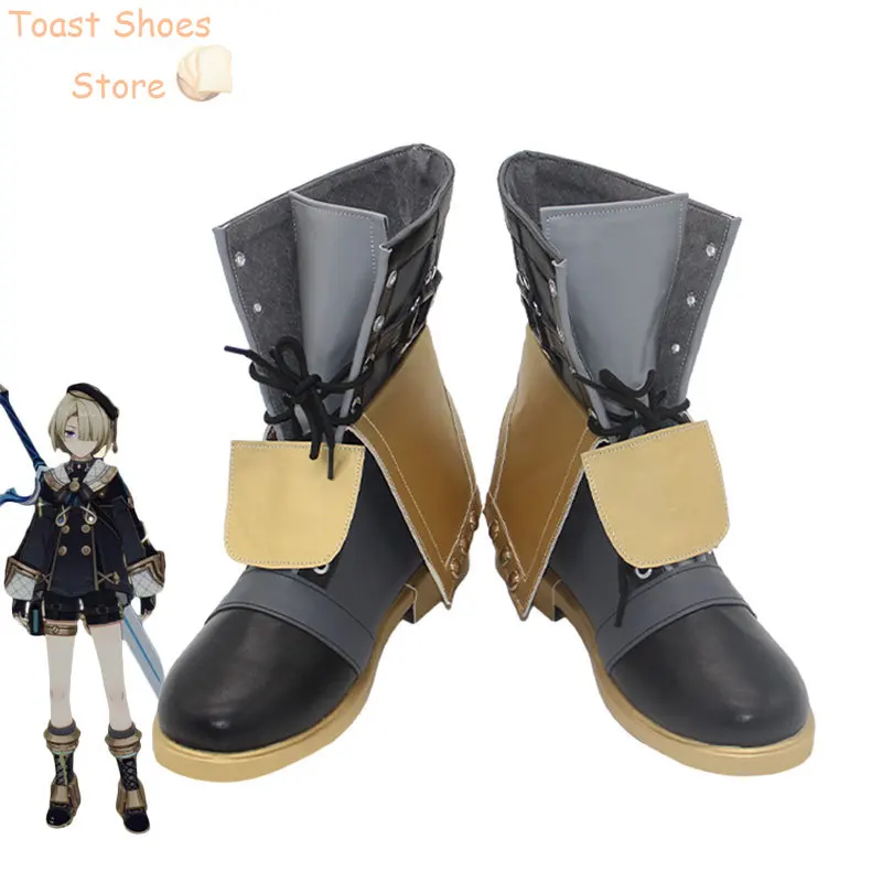 

GenshinImpact Freminet Cosplay Shoes Game Cosplay Prop PU Leather Shoes Halloween Carnival Boots Costume Prop
