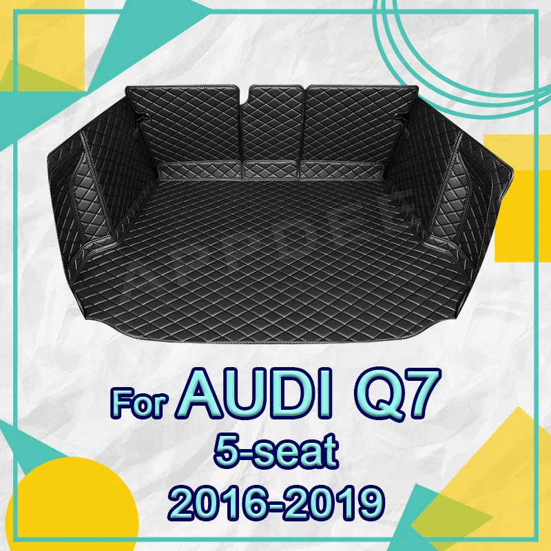 

Auto Full Coverage Trunk Mat For Audi Q7 5-seat 2016-2019 18 17 Car Boot Cover Pad Cargo Liner Interior Protector Accessories