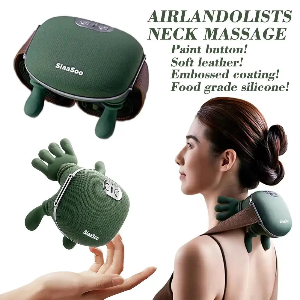 Bionic Heated Fatigue Neck Shoulder Massager Deep Tissue Shiatsu Back Cervical Massage Machine Relief Relax Massager