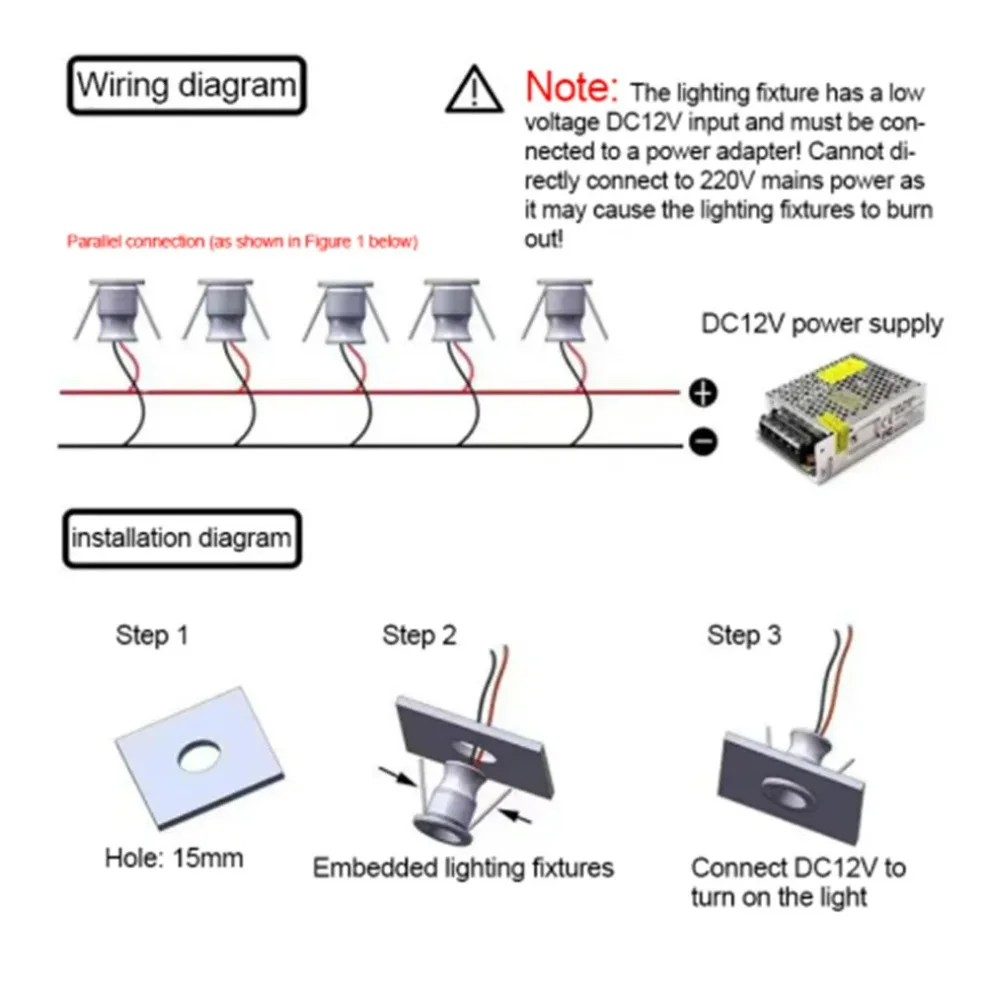 1W Mini LED Recessed Spotlight with Remote Control