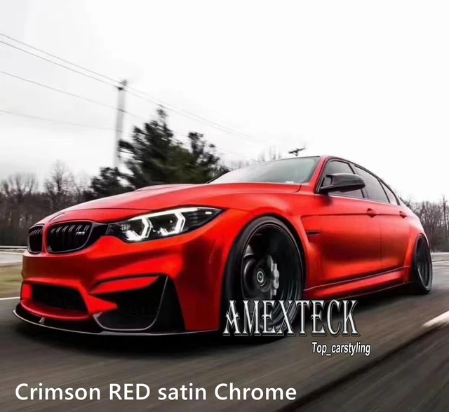 Chrome car red vinyl wrap - Color shift wrap