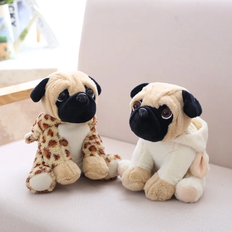 Lifelike Stuffed Simulation Dog Plush Sharpei Pug Lovely Puppy Plushie Toy Animal Children Kids Birthday Christmas Gifts Decor