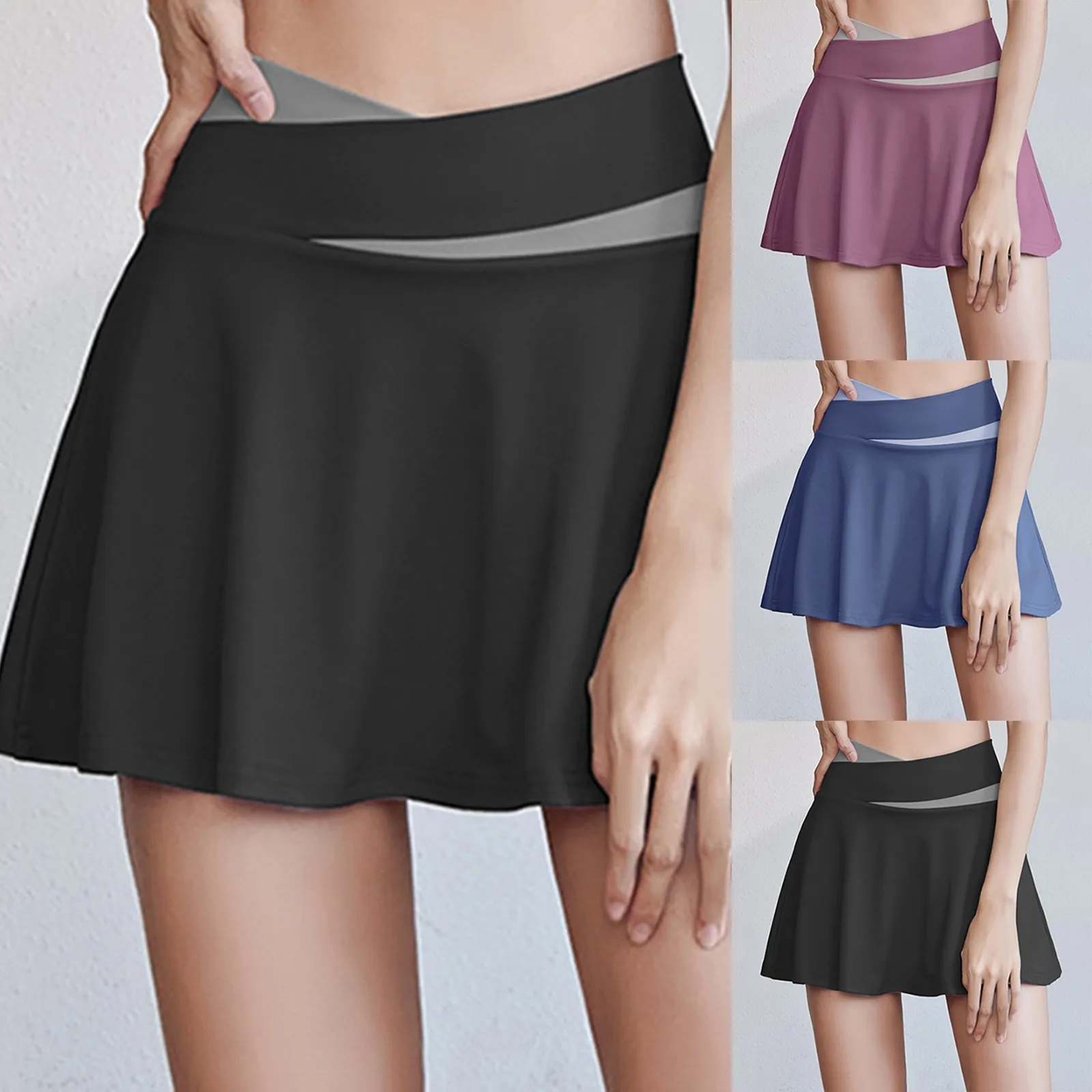 

Женская Удобная облегающая спортивная короткая юбка телесного цвета, быстросохнущие шорты, подходящие к цвету короткая юбка-бикини, юбка для собак