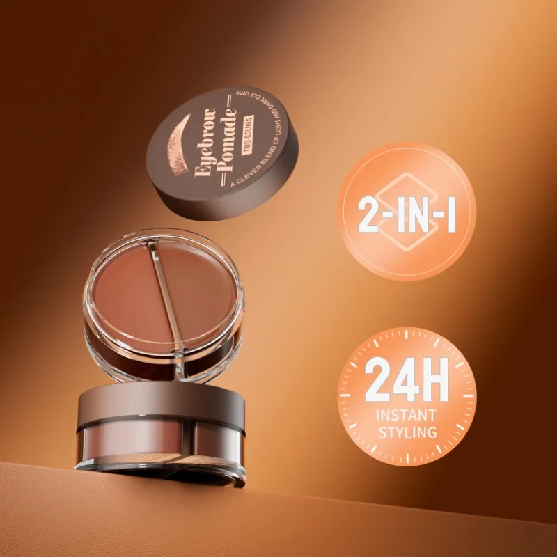 Two-Color Eyebrow Dye Cream Waterproof Sweat Resistant And Not Easy to Stun Eyebrow Dye Eyebrow Brush Makeup Holding Cosmetic 3
