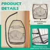 Egg Hanging Chair with Stand Hammock Wicker Basket Hanging Patio Swing Chair UV Resistant Cushion for Indoor Bedroom 2