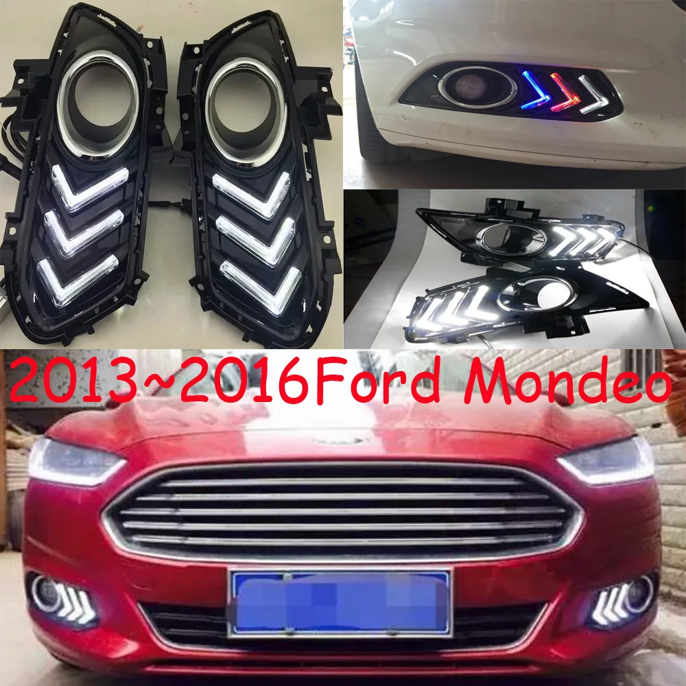 

Автомобильный бампер, фара для Mondeo, дневной свет, фьюжн 2008 ~ 2012/2013 ~ 2016 светильник DRL для Mondeo, туман