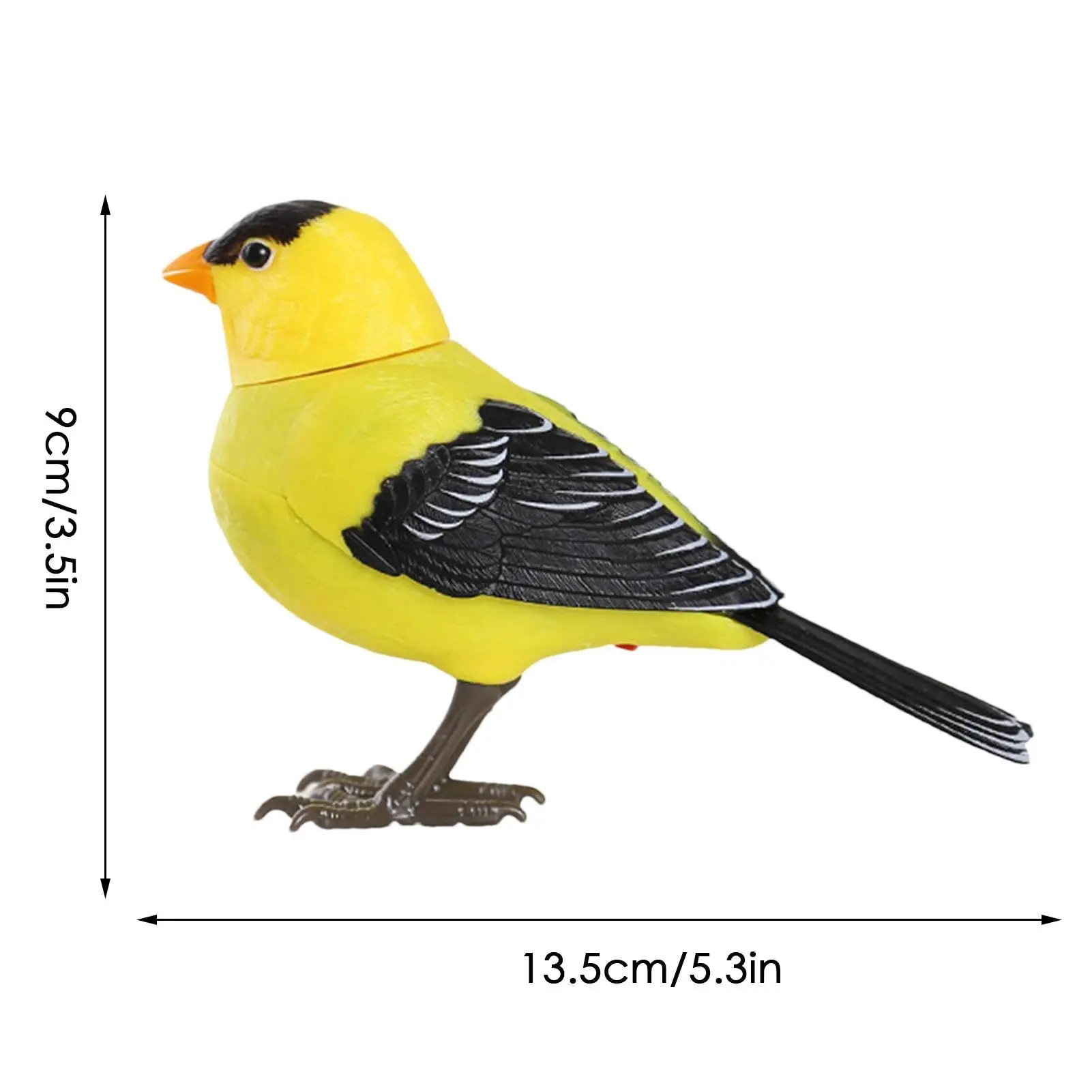 Robot birds, electronic singing and chirping bird toys, battery-powered singing birds, for home decor, lighting voice control 4