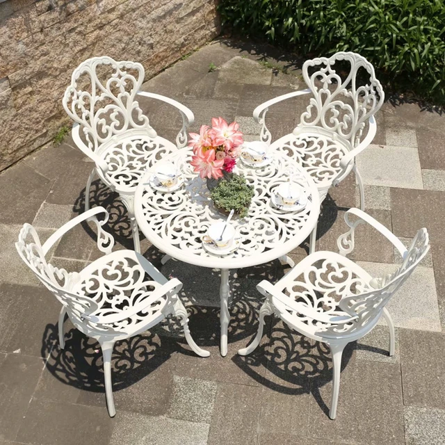 Tavolo da giardino rotondo alluminio Embruns - Nocciola - Salotto da  giardino, tavoli e sedie - Eminza