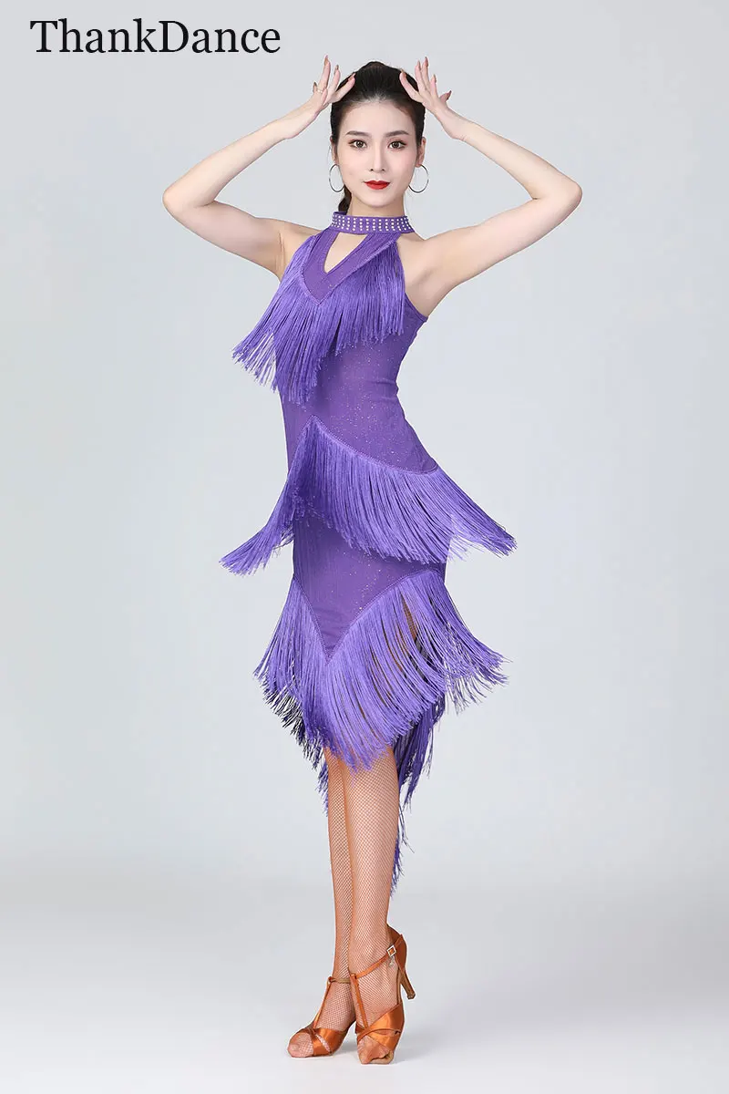 Ballroom Dance Wear Womens Backless Latin Dance Dress Salsa