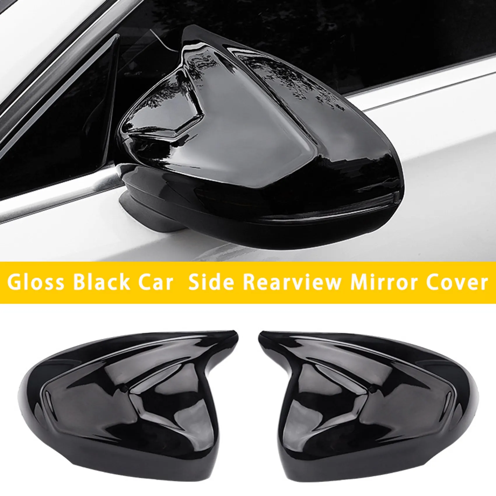 

Gloss Black Car Horn Side Rearview Mirror Cover Shell For Mercedes-Benz A-Class W177 W118 A200L CLA 2019-2021