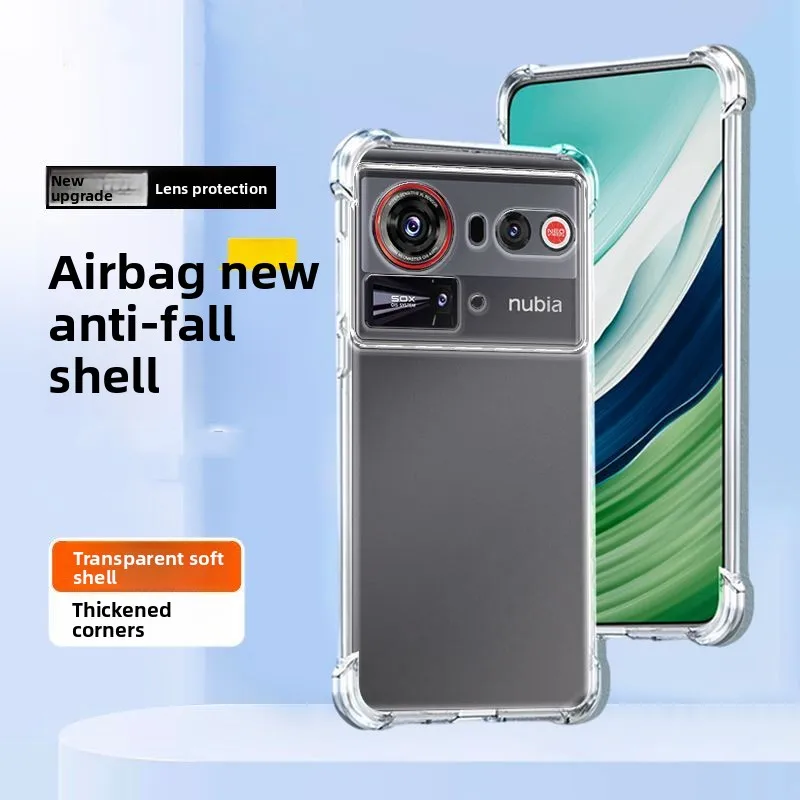 Enhanced Product Title:  
Simple Transparent Air Cushion TPU Drop-proof Phone Case