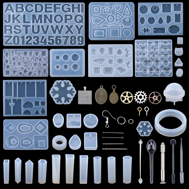 Stampi in resina epossidica per gioielli in stile misto Set stampo in  Silicone strumenti per colata