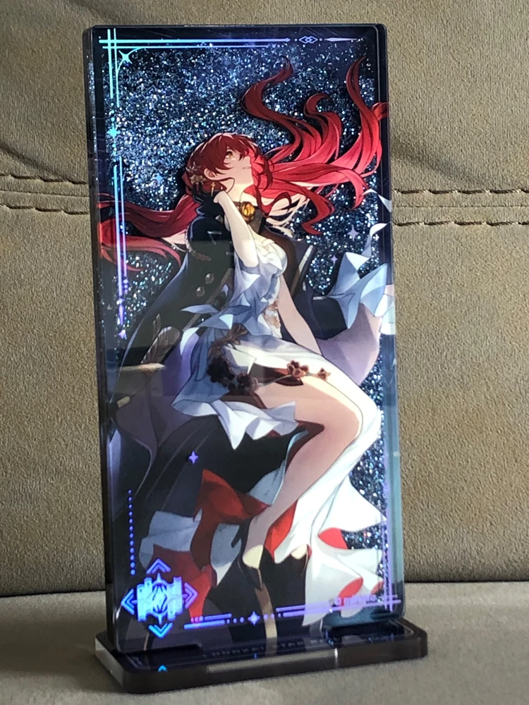 Muslimah Honkai:Star Rail Officiale】Light Cone Pattern Beautiful Quicksand Waterfall Stand Figure Model Acrilico Desktop Decor